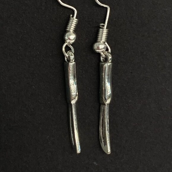 Knife Earring, Utensil Earring, Chef Earring, Cooking Earring, Gift Idea, Food - Picture 2 of 5